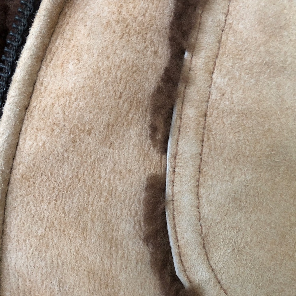 Vintage Sheepskin Shearling Coat with Hood Size 12 (See Description re Size) - Picture 10 of 16